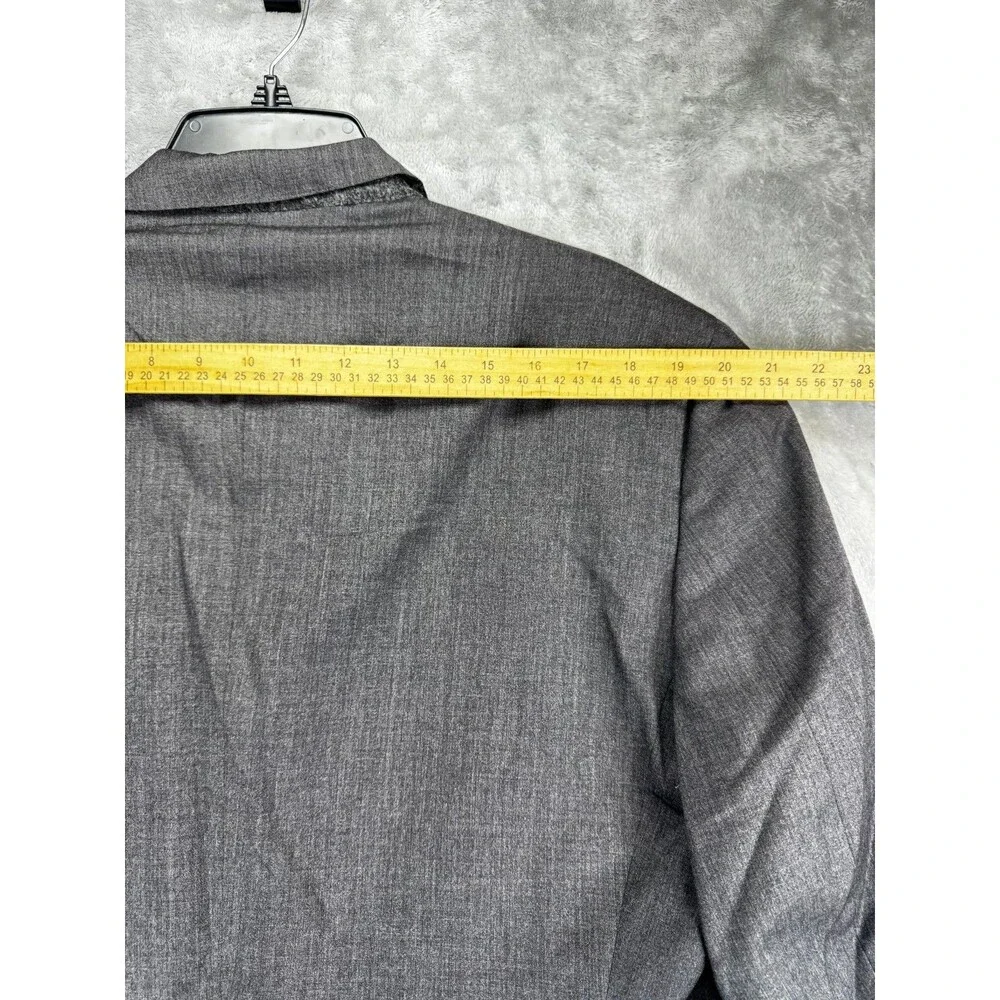 Ermenegildo Zegna Mens Blazer Jacket 56R Gray Super 100s Wool Luxury